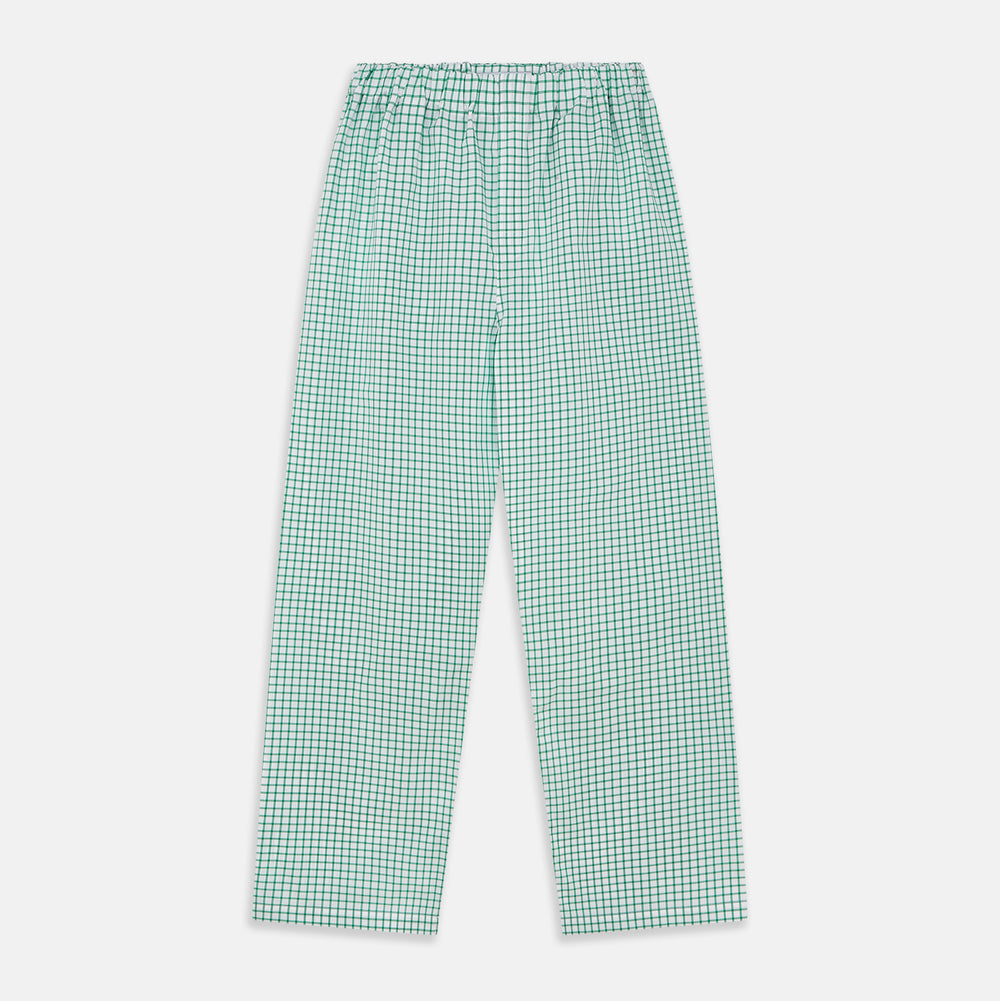 Green Check Cotton Hastings Pyjama Trousers