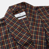 View 2 of product The Blue, Yellow, and Red Multi Check Wool Arnold Gown by Turnbull & Asser features a shawl collar, long sleeves, and matching belt in a plaid pattern. Luxury loungewear is displayed against a white background.