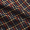 View 3 of product The Blue, Yellow, and Red Multi Check Wool Arnold Gown by Turnbull & Asser features a shawl collar, long sleeves, and matching belt in a plaid pattern. Luxury loungewear is displayed against a white background.