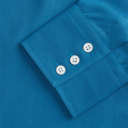 Blue Silk Regular Fit Mayfair Shirt Image 3