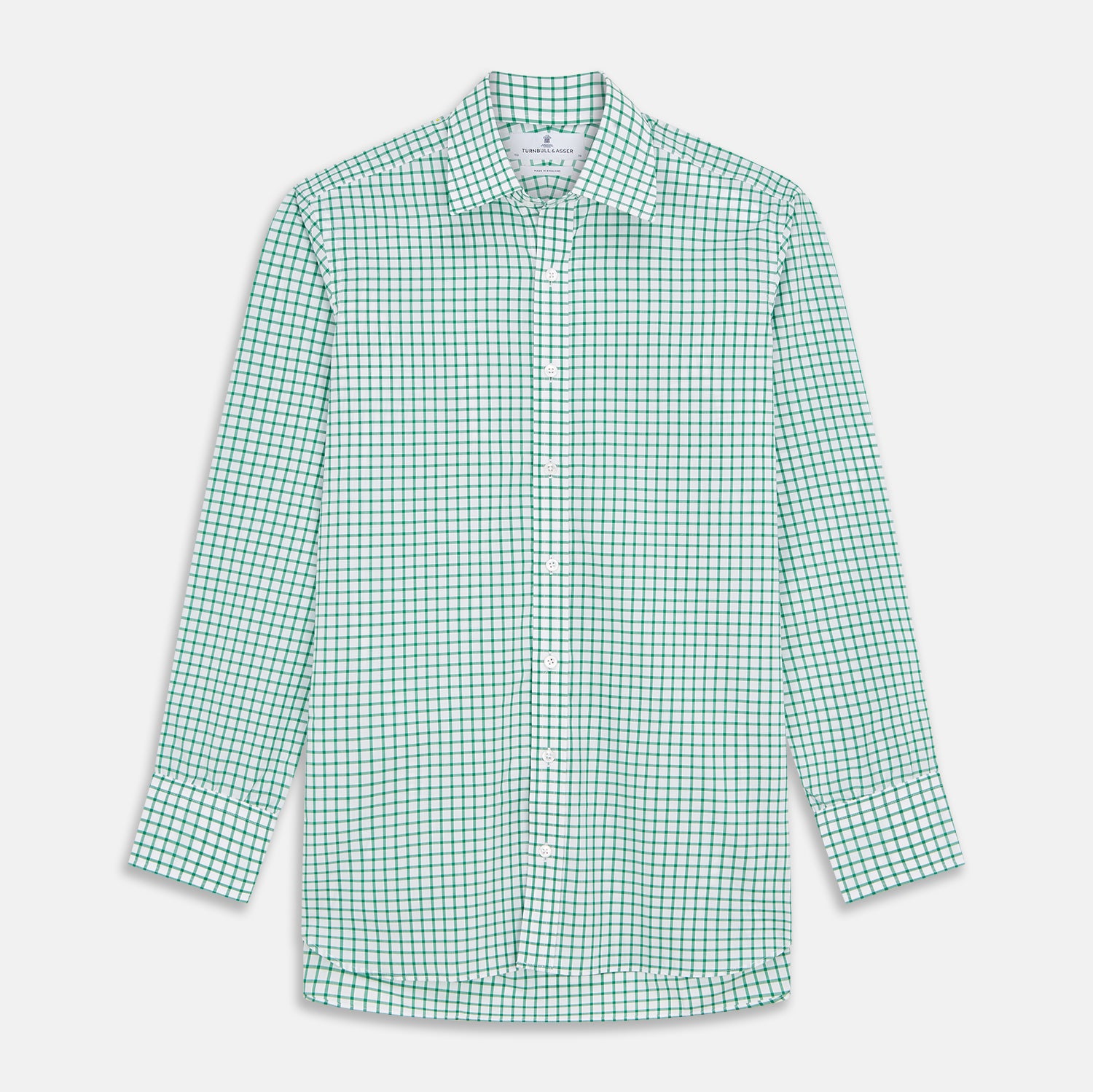 Green Check Cotton Regular Fit Mayfair Shirt