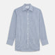 Blue Gingham Check Cotton Melange Regular Fit Mayfair Shirt