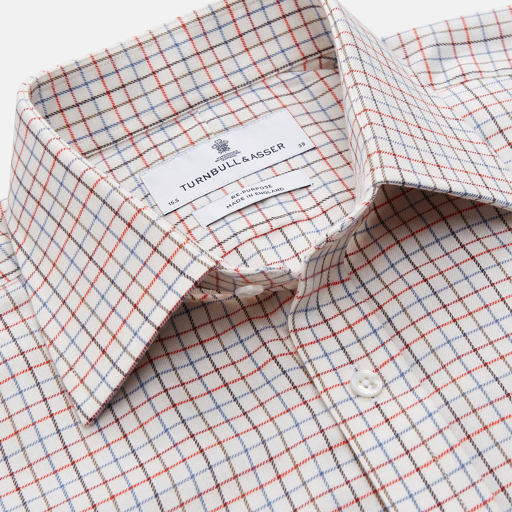 Pink Tattersall Check Cashmerello Regular Fit Mayfair Shirt