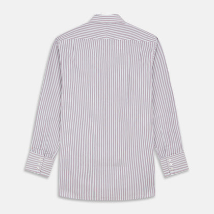 Red and Blue Stripe Cotton Regular Fit Mayfair Shirt Image 4