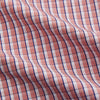 View 4 of product The Turnbull & Asser Orange and White Check Cotton Regular Fit Mayfair Shirt features a classic Mayfair collar and white buttons, shown laid flat on a white background.