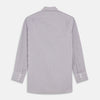 View 5 of product The Turnbull & Asser Red and Blue Check Cotton Regular Fit Mayfair Shirt, featuring long sleeves, a collar, and cuffs, is a classic addition to any men's wardrobe.
