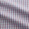 View 3 of product The Turnbull & Asser Red and Blue Check Cotton Regular Fit Mayfair Shirt, featuring long sleeves, a collar, and cuffs, is a classic addition to any men's wardrobe.