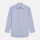 Blue and Navy Halo Stripe Cotton Regular Fit Mayfair Shirt