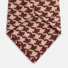 View 3 of product The Red and Peach Houndstooth Wool Blend Tie by Turnbull & Asser features a classic houndstooth pattern in red and peach, expertly crafted for timeless style.