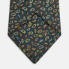 View 3 of product The Marine Blue Paisley Silk Tie by Turnbull & Asser features a vibrant paisley pattern on a rich marine blue silk background—an elegant accessory for any occasion.
