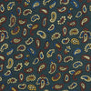 View 2 of product The Marine Blue Paisley Silk Tie by Turnbull & Asser features a vibrant paisley pattern on a rich marine blue silk background—an elegant accessory for any occasion.