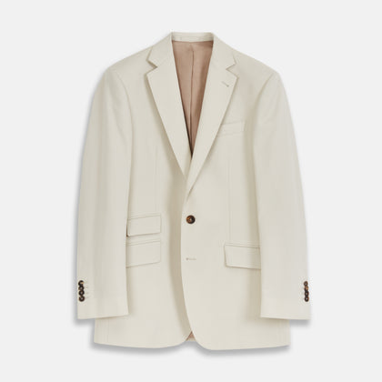 Stone Cotton Twill Jacket