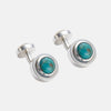 Turquoise Sterling Silver Whitstable Cufflinks