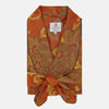 Orange & Ochre Tapestry Weave Gown