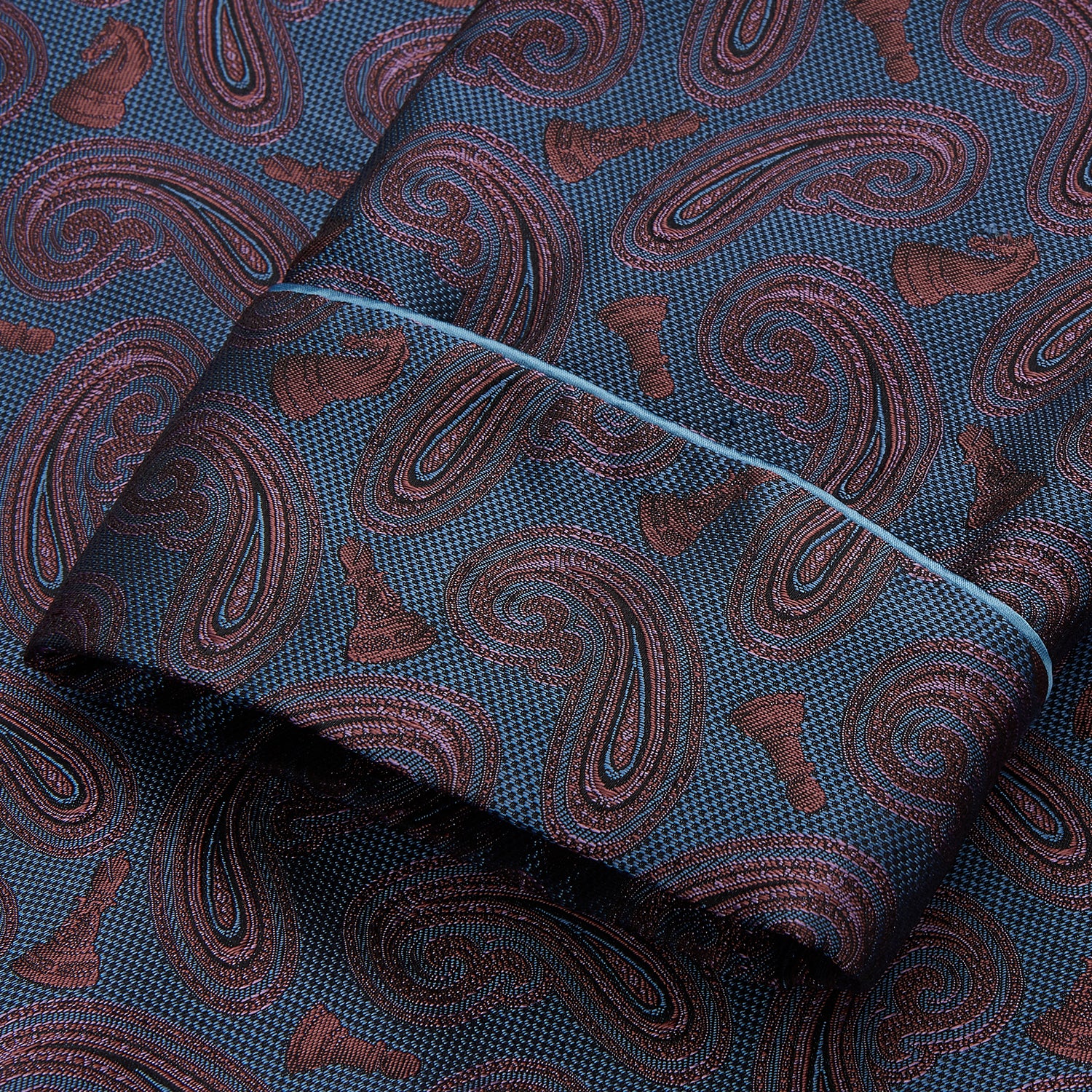 ROBE, PAISLEY, BLUE MULTI
