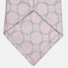 Baby Pink and Blue Circle Jacquard Silk Tie