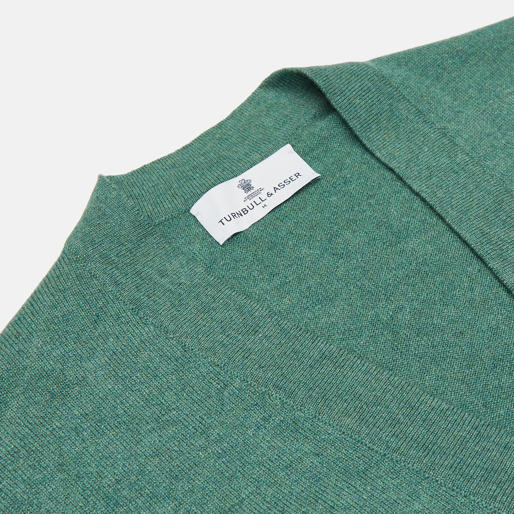 Green Cashmere Cardigan