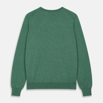 Green Cashmere Crewneck Jumper Image 2