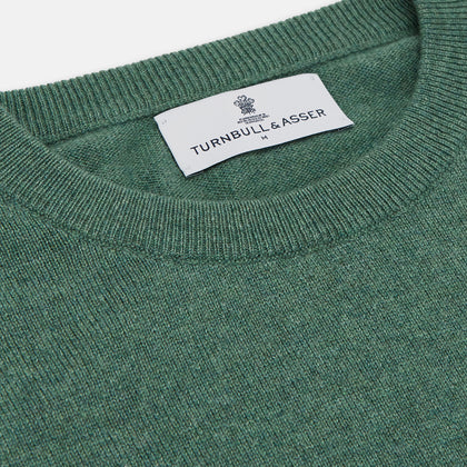 Green Cashmere Crewneck Jumper