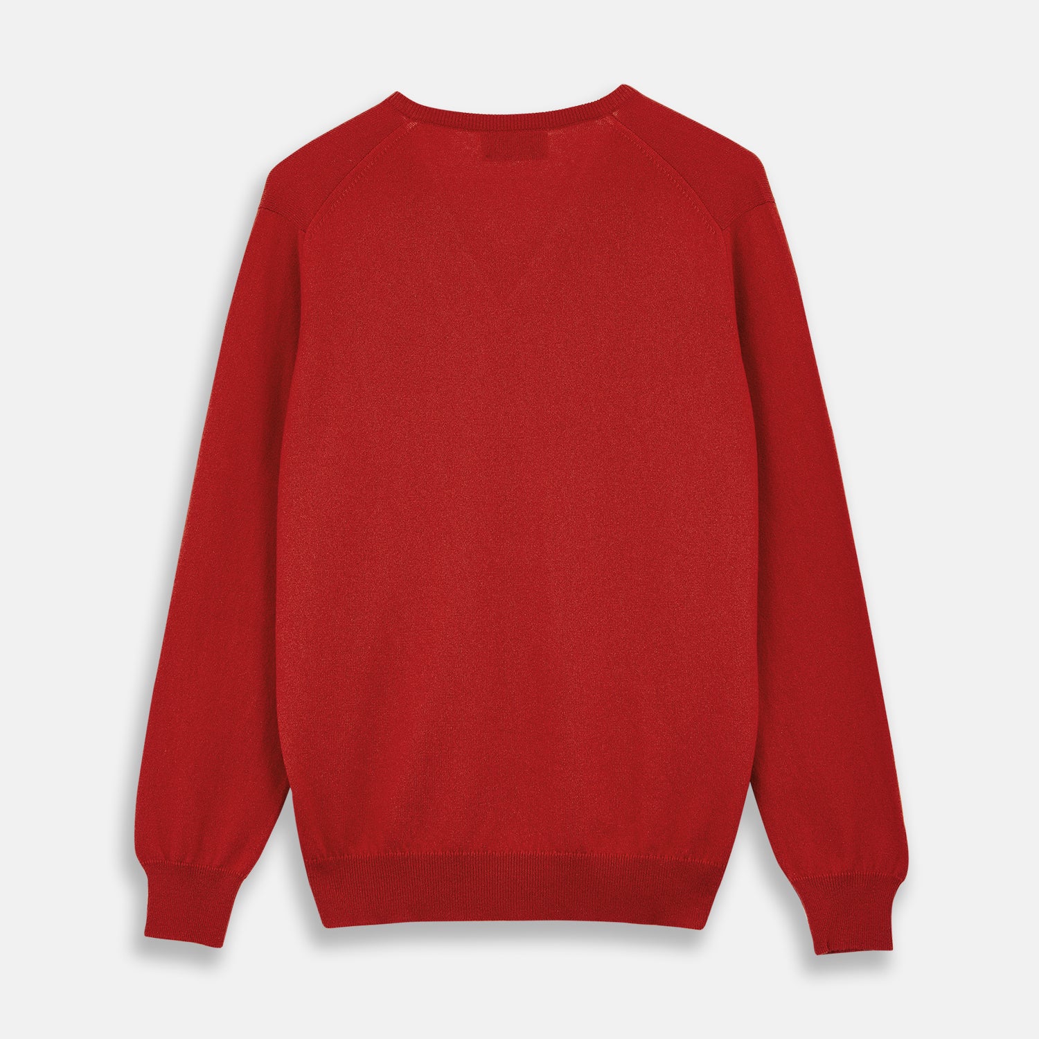 Red Cashmere V-Neck Jumper