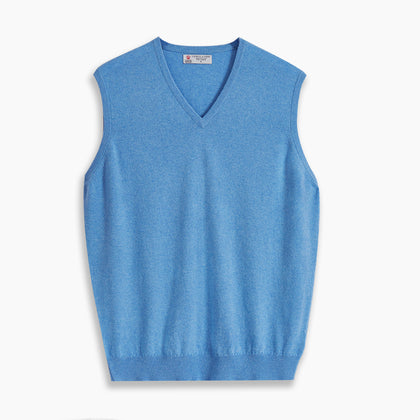 Sky Blue Fine Cashmere Slipover Image 4