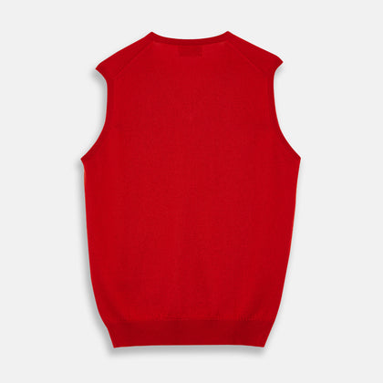 Red Cashmere Slipover Image 2