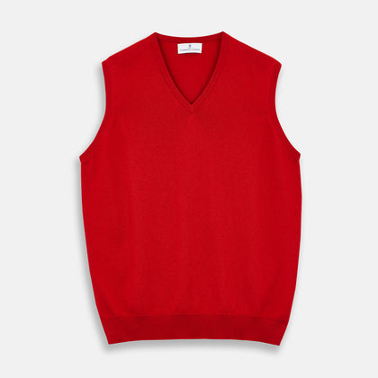 Red Cashmere Slipover