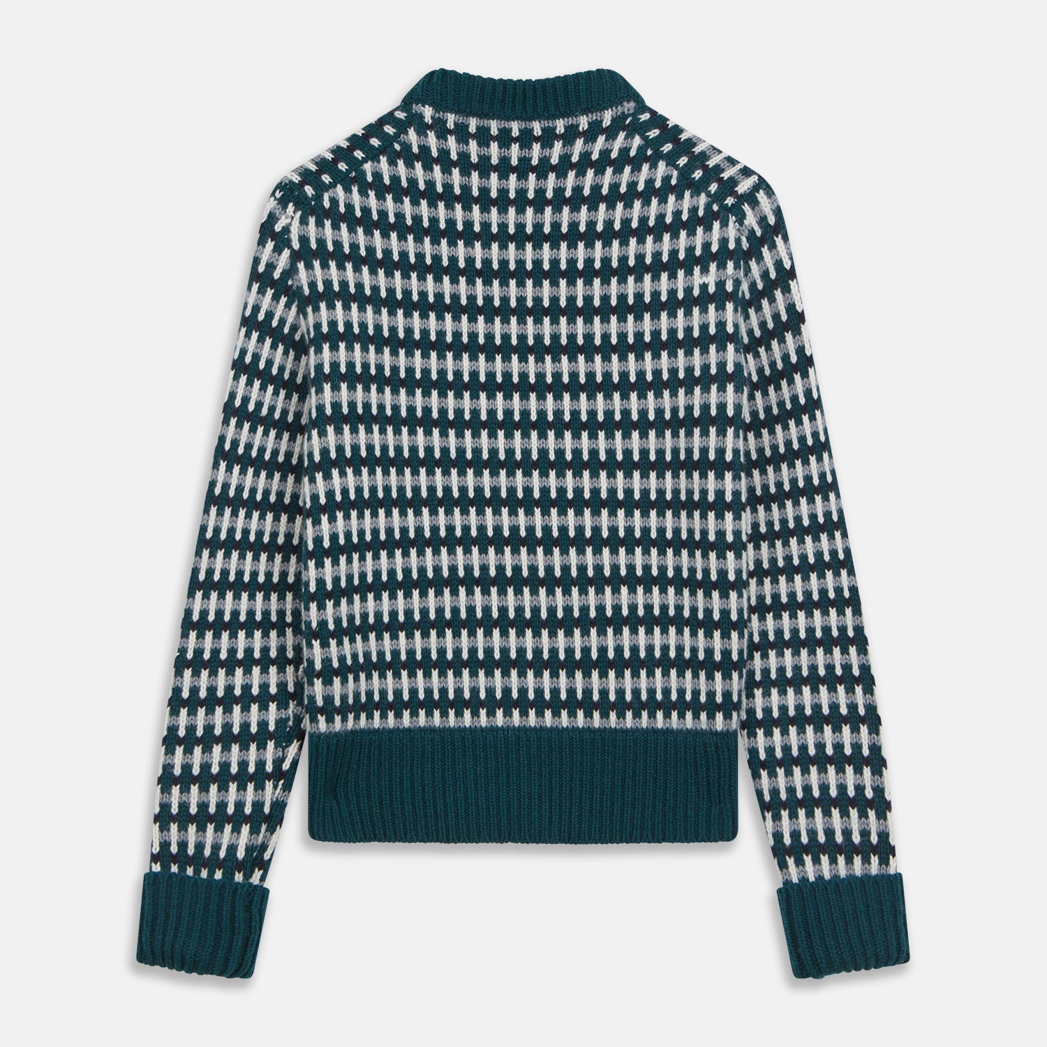 Holly Green Knitted Cashmere Crewneck Jumper