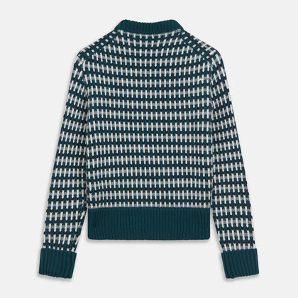 Holly Green Knitted Cashmere Crewneck Jumper Image 4