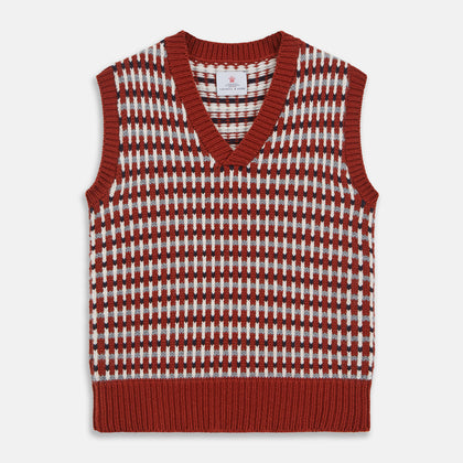 Rust Knitted Cashmere Slipover