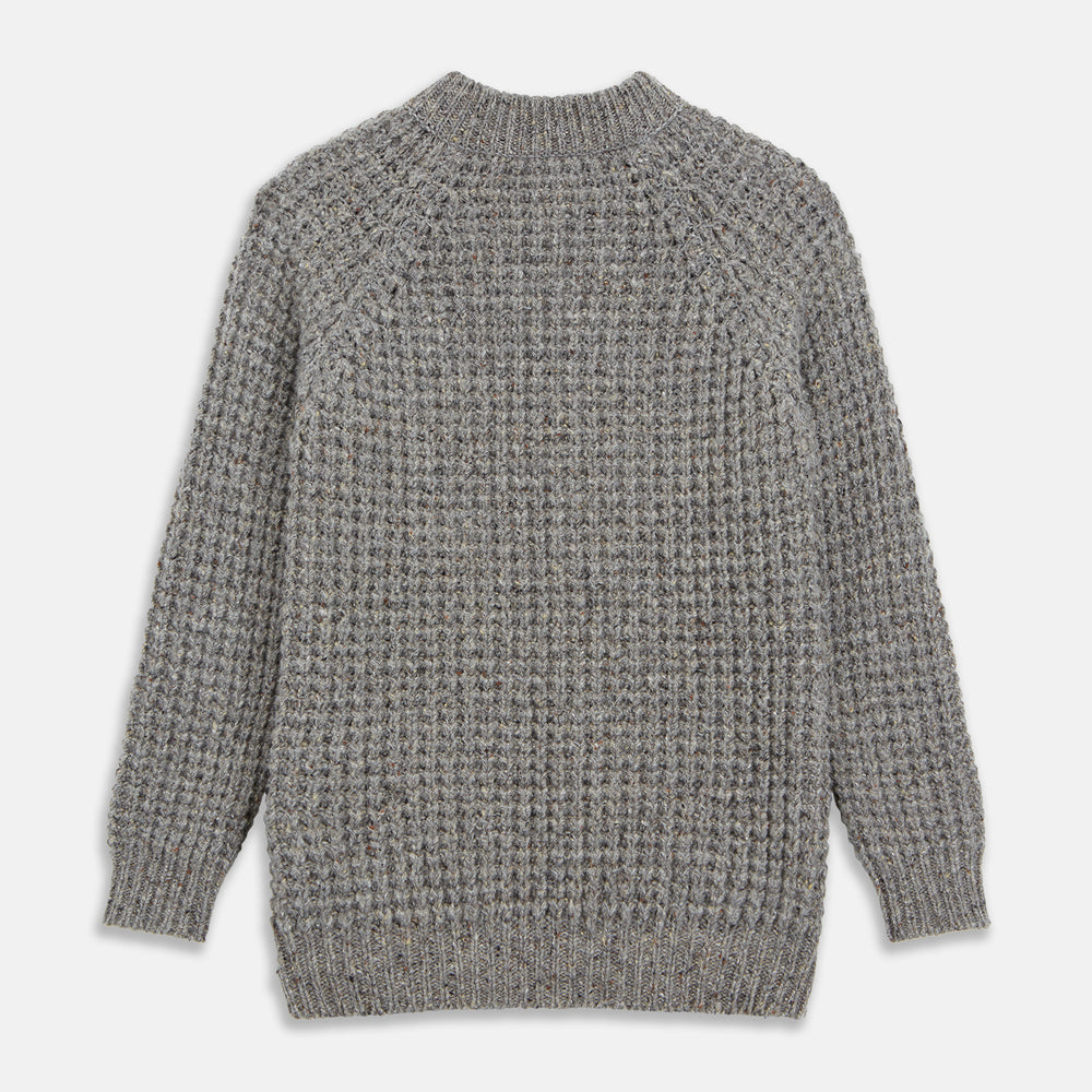 Merino Knitted Raglan Sleeve Crewneck Jumper