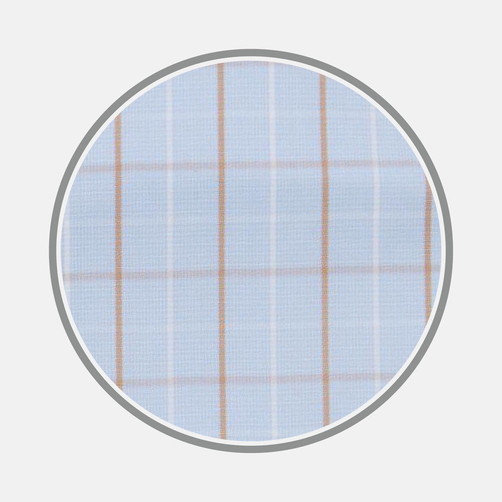 Beige Graph Check Cotton Fabric