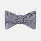 Black Houndstooth Silk Bow Tie
