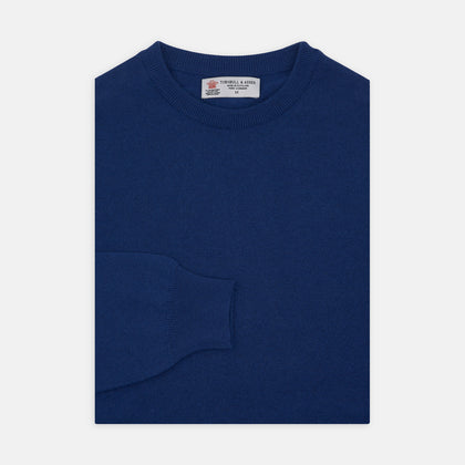 Blue Crew Neck Cashmere Jumper