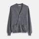Grey Fine Cashmere Cardigan