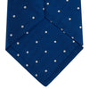 Royal Blue and White Small Spot Herringbone Silk Tie