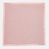 White Fine Floral Print Silk Pocket Square