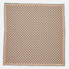 View 1 of product The Copper Fine Floral Print Silk Pocket Square by Turnbull & Asser features a refined floral pattern in silk, with the brand’s name discreetly displayed in one corner—a perfect choice for those who appreciate elegant pocket squares.