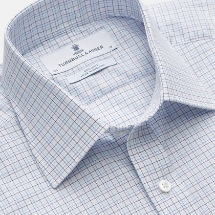 Purple Multi Check Regular Fit Mayfair Shirt