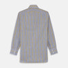 Yellow and Blue Fancy Check Regular Fit Shirt with T&A Collar