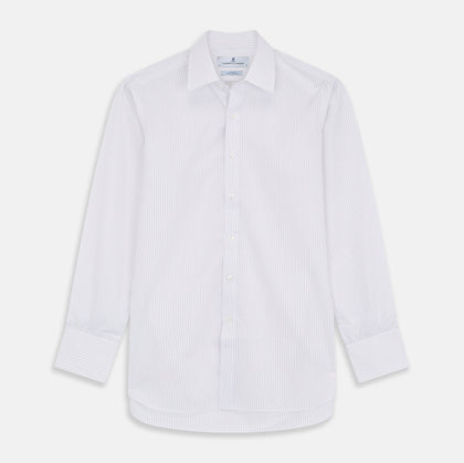 Red & White Stripe Sea Island Quality Cotton Regular Fit Mayfair Shirt