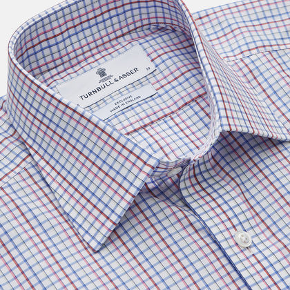 Red Multi Blazer Check Regular Fit Mayfair Shirt