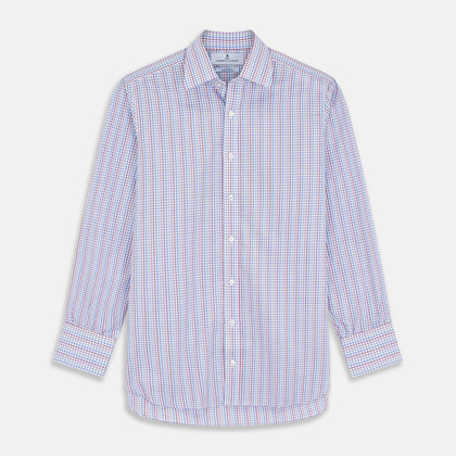 Red Multi Blazer Check Regular Fit Mayfair Shirt