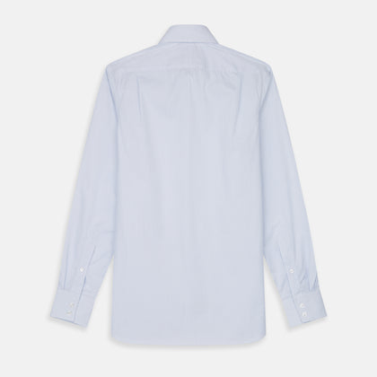 Sky Blue Bengal Stripe Tailored Fit Shirt with Kent Collar and 2-Button Cuffs Image 4