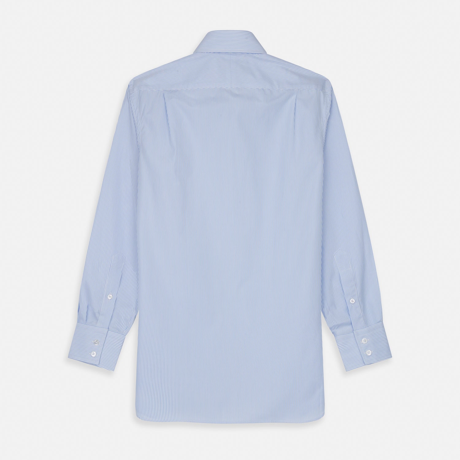 Blue Bengal Stripe Tailored Fit Shirt with Kent Collar and 2-Button Cuffs