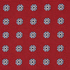 Red Circle Motif Black Warp Silk Tie