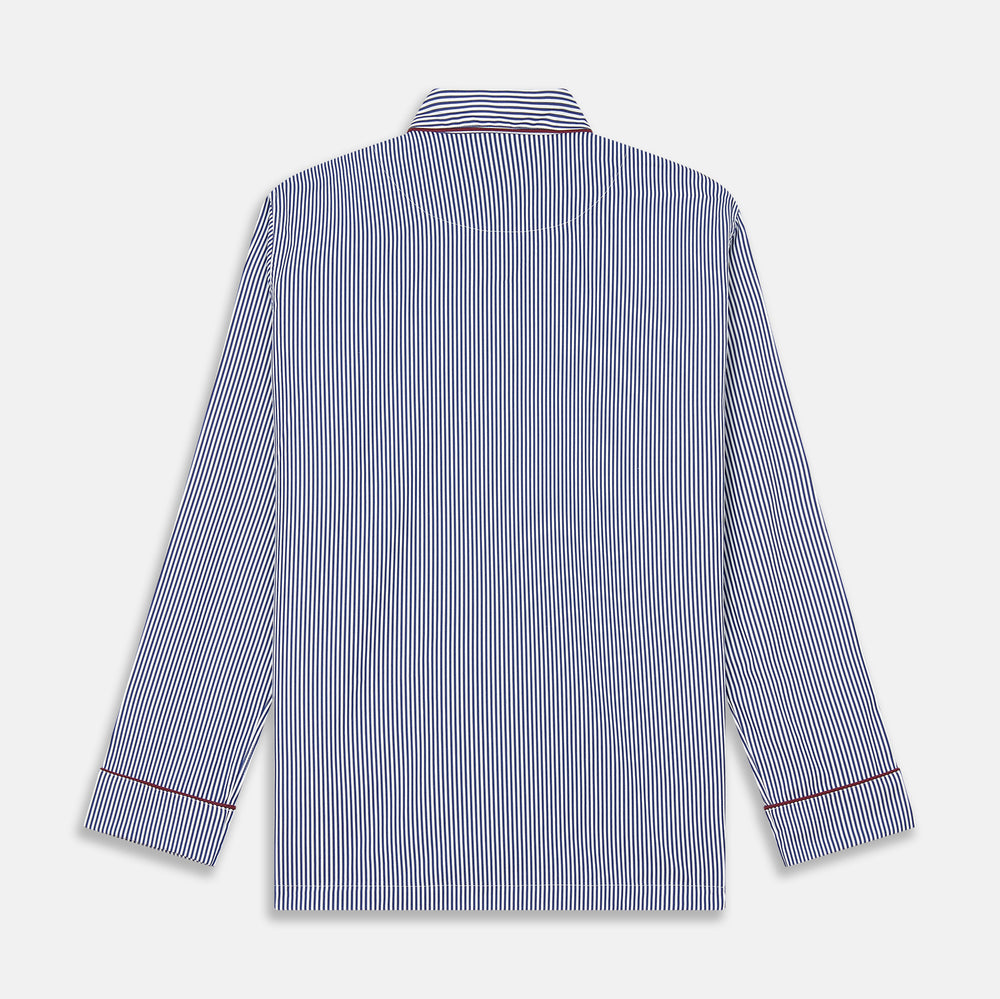 Navy & White Stripe Cotton Modern Pyjama Set