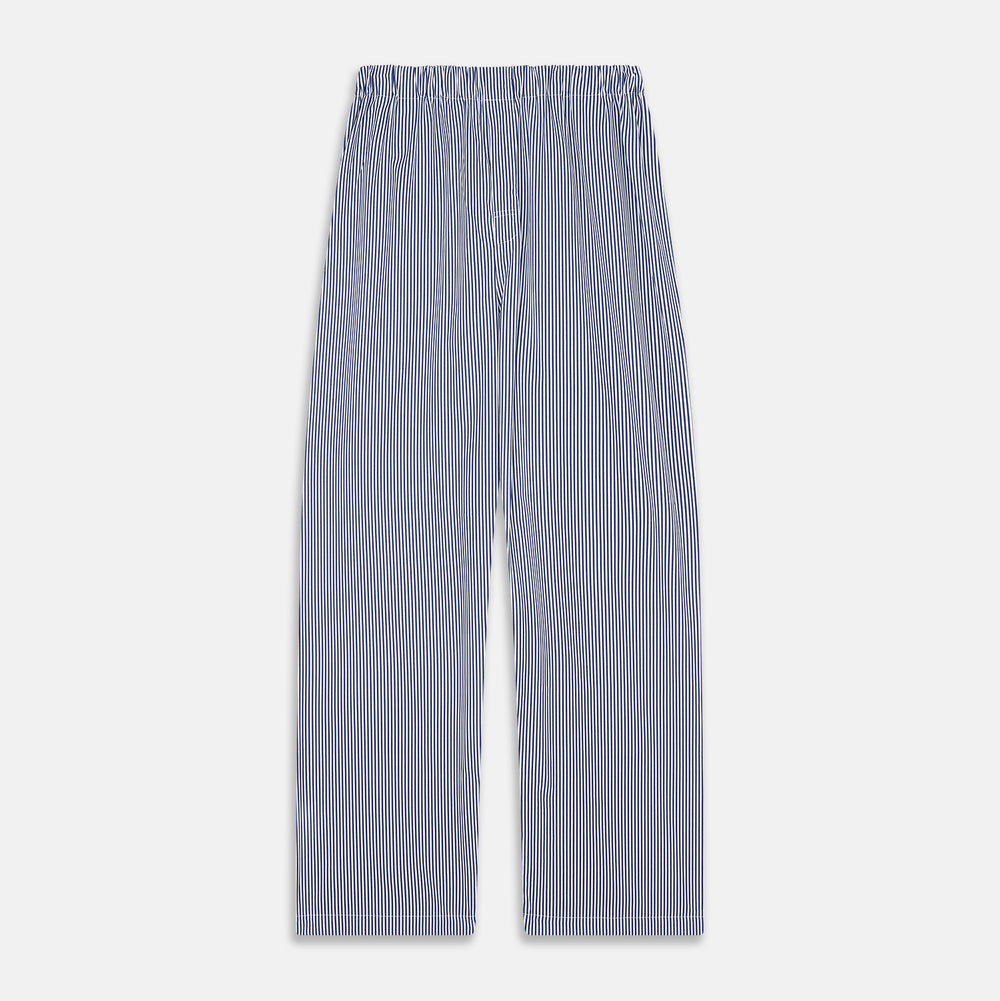 Navy & White Stripe Cotton Modern Pyjama Set