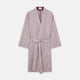 Burgundy Multi Check Cotton Kimono Gown