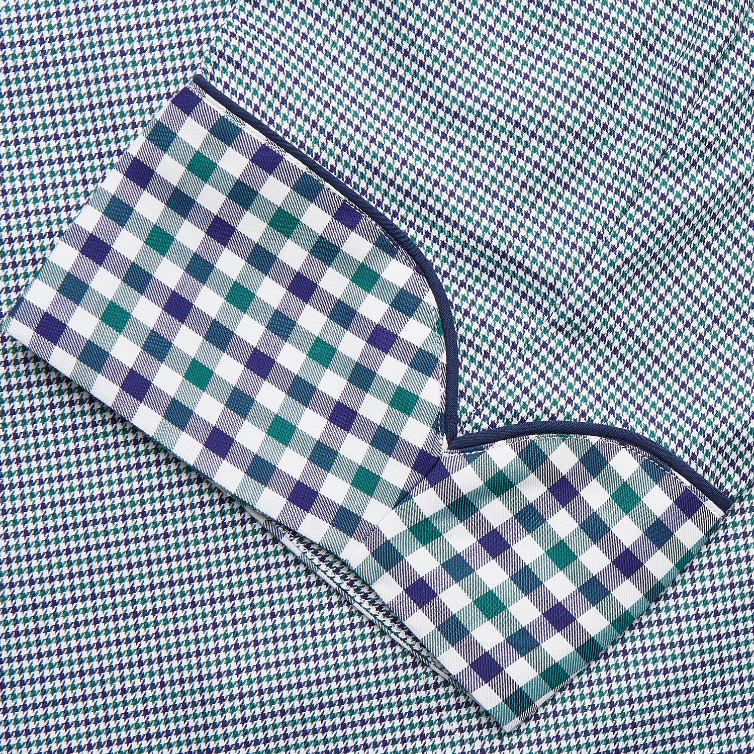 Image 3 of product Green Multi Check Contrast Cotton Gown